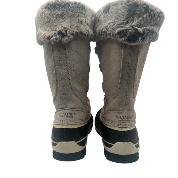 NWT SIZE 9 WOMENS KHOMBU EMILY SUEDE Leather LEATHER FAUX FUR WINTER SNOW BOOTS - Picture 5 of 12